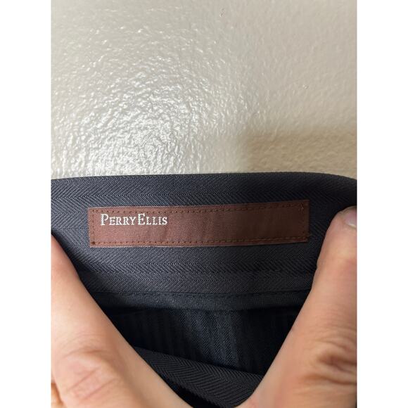 Perry Ellis Portfolio Men's Dress Pants 36x30 Charcoal dark gray RN 37763 - Picture 3 of 4
